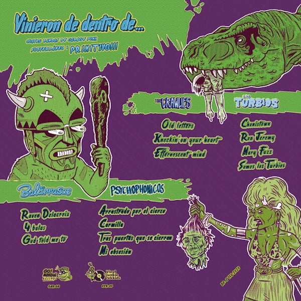 VARIOS Vinieron De Dentro De...Cuatro Bandas De Garage Punk Subterráneo Y...Primitivo!!! (LP)