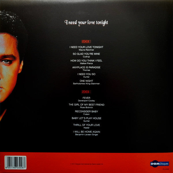 ELVIS PRESLEY I Need Your Love Tonight (LP)