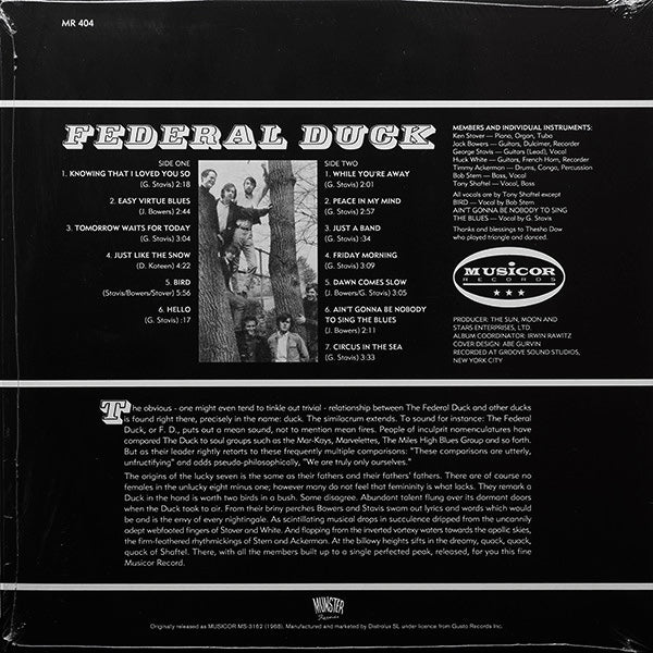 FEDERAL DUCK Federal Duck (LP)