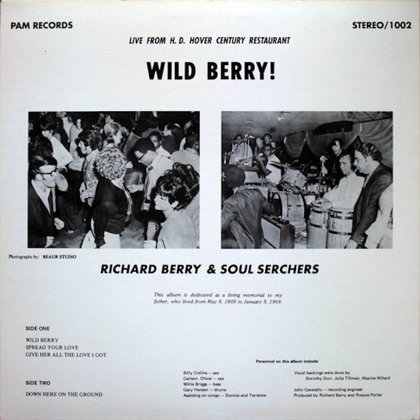 RICHARD BERRY & SOUL SERCHERS Wild Berry! (LP)