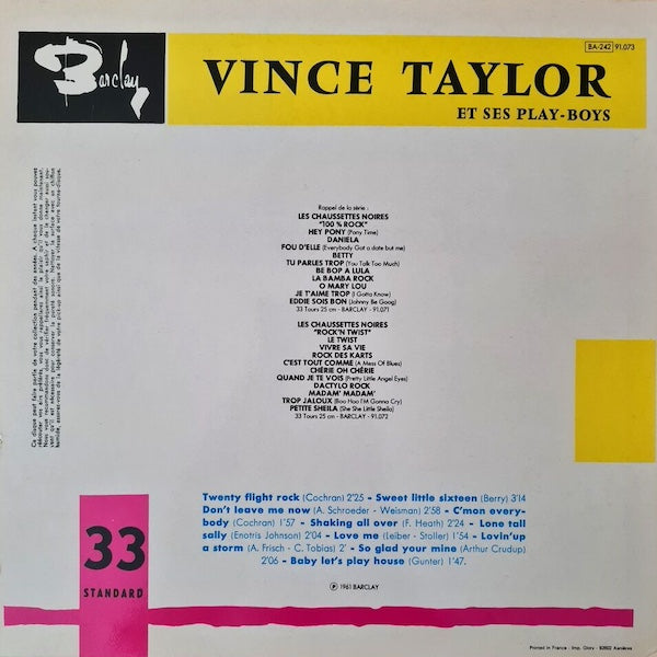 VINCE TAYLOR ET SES PLAY-BOYS Le Rock C'Est Ça! (LP)