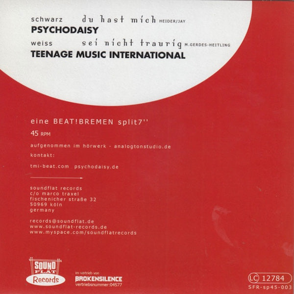 TEENAGE MUSIC INTERNATIONAL / PSYCHODAISY Split (7")