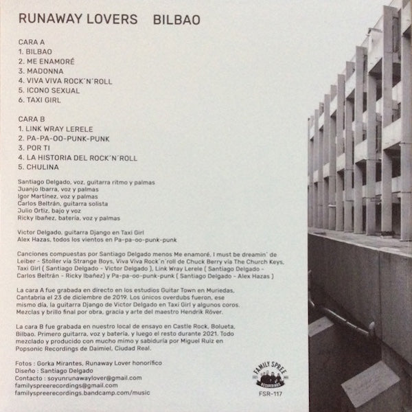 RUNAWAY LOVERS Bilbao (LP)