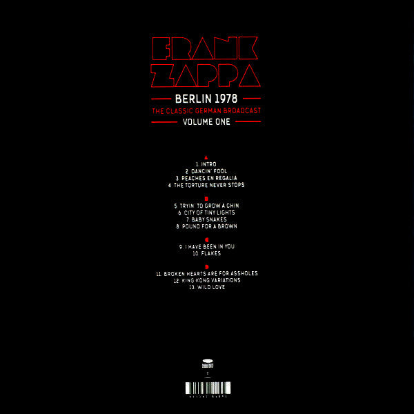 FRANK ZAPPA Berlin 1978 Volume One (2xLP)