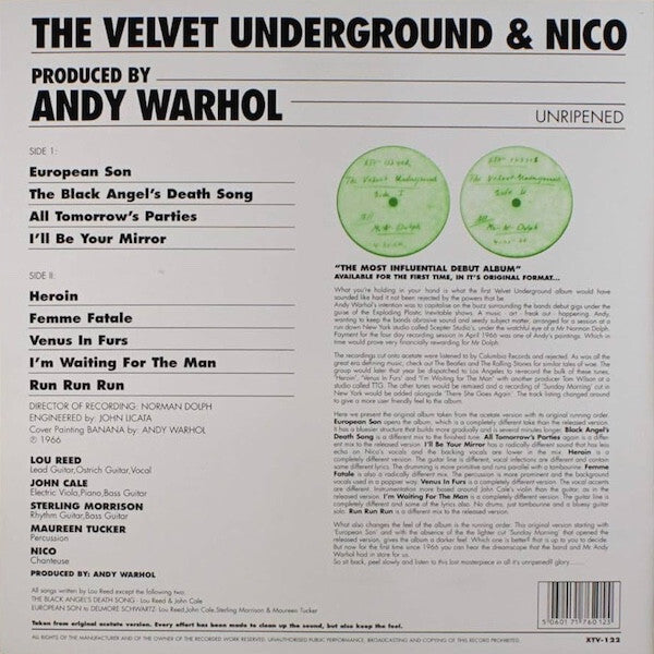 THE VELVET UNDERGROUND & NICO Unripened (LP)