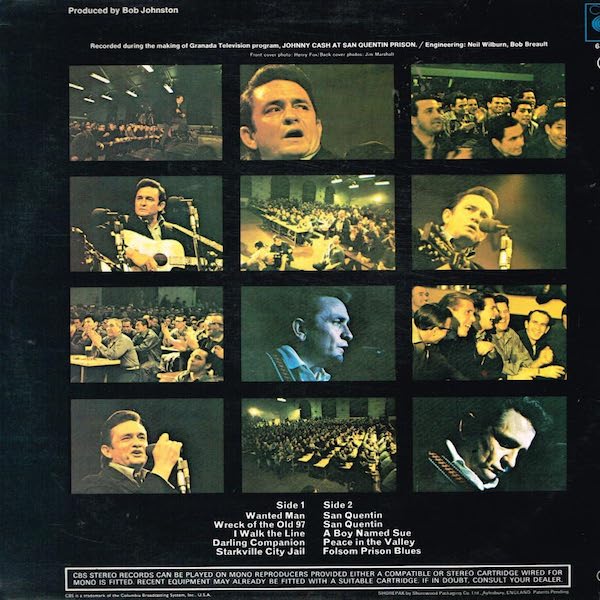 JOHNNY CASH At San Quentin (LP)