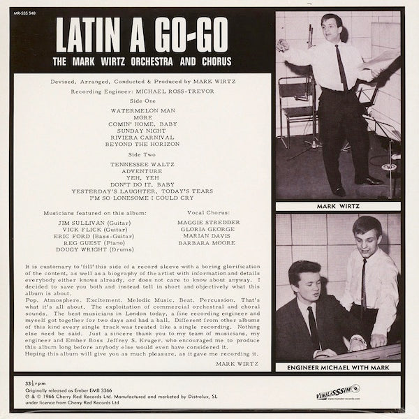 THE MARK WIRTZ ORCHESTRA AND CHORUS Latin A Go-Go (LP)