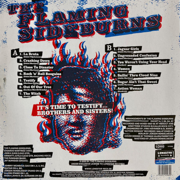 THE FLAMING SIDEBURNS It's Time To Testify... Brothers And Sisters! (LP)