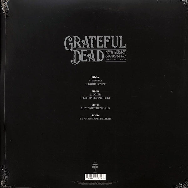 THE GRATEFUL DEAD New Jersey Broadcast 1977 Volume Two (2xLP)