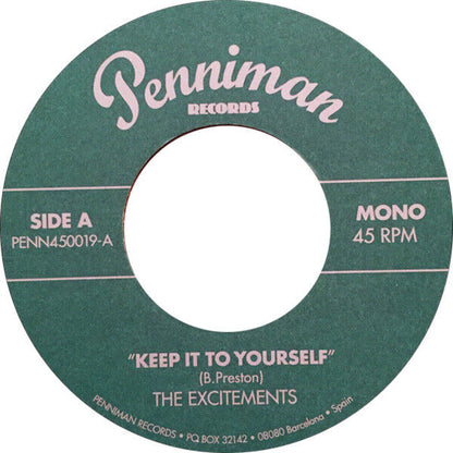 THE EXCITEMENTS Keep It To Yourself (7")