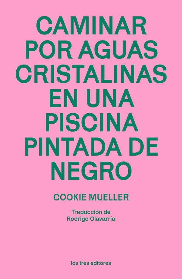 Caminar por aguas cristalinas en una piscina pintada de negro (Cookie Mueller)