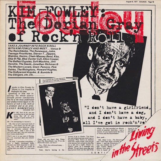 KIM FOWLEY Living In The Streets (LP)