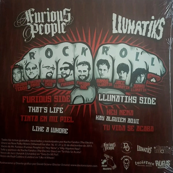 FURIOUS PEOPLE / LLUNATIKS High Energy Rock 'N' Roll (LP)