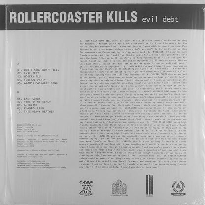 ROLLERCOASTER KILLS Evil Debt (LP)