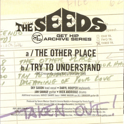 THE SEEDS The Other Place (7")