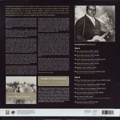 BLIND LEMON JEFFERSON The Rough Guide To Blues Legends: Blind Lemon Jefferson (LP)