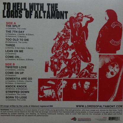 THE LORDS OF ALTAMONT To Hell With The Lords Of Altamont (LP)
