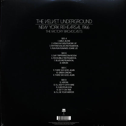 THE VELVET UNDERGROUND New York Rehearsal 1966. The Factory Broadcasts (2xLP)