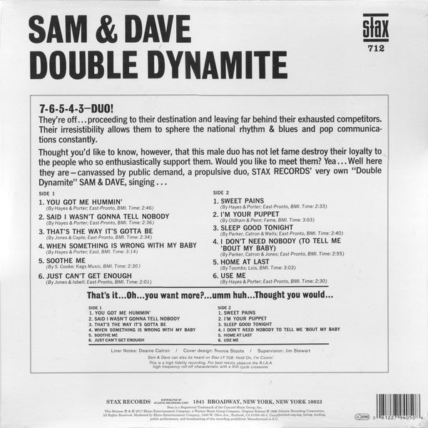 SAM & DAVE Double Dynamite (LP)