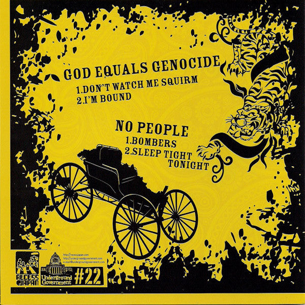 GOD EQUALS GENOCIDE / NO PEOPLE Split (7")