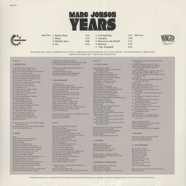 MARC JONSON Years (LP+7")