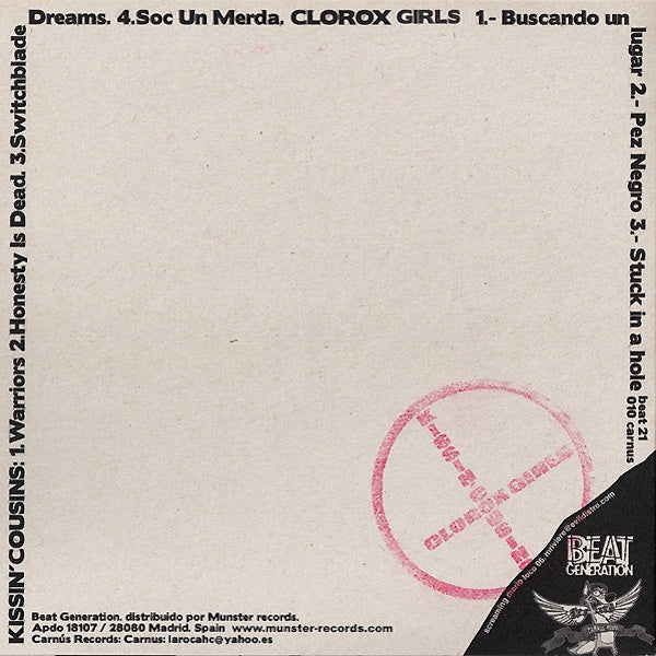 CLOROX GIRLS / KISSIN' COUSINS Split (7")