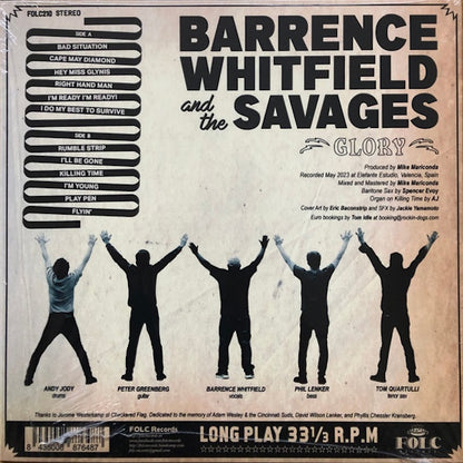 BARRENCE WHITFIELD AND THE SAVAGES Glory (LP)