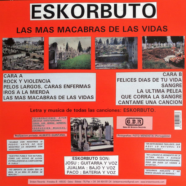 ESKORBUTO Las Más Macabras De Las Vidas (LP)