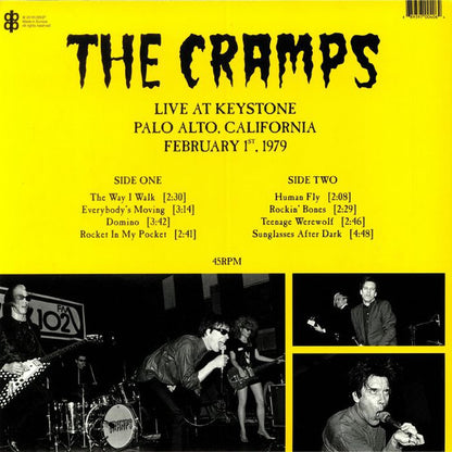 THE CRAMPS Live At Keystone Palo Alto California February 1st 1979 (LP)