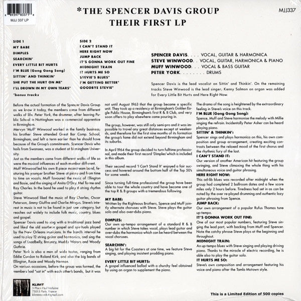 THE SPENCER DAVIS GROUP Their First LP (LP)