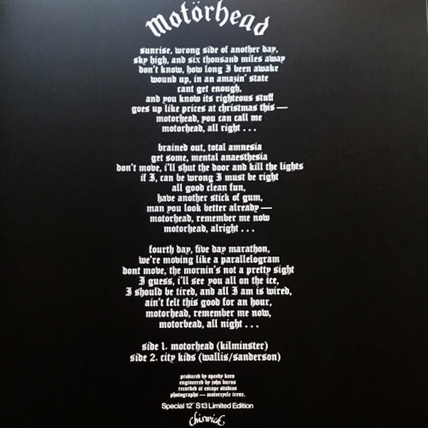 MOTORHEAD Motorhead (12")