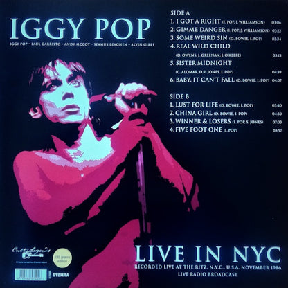 IGGY POP Live In NYC (LP)